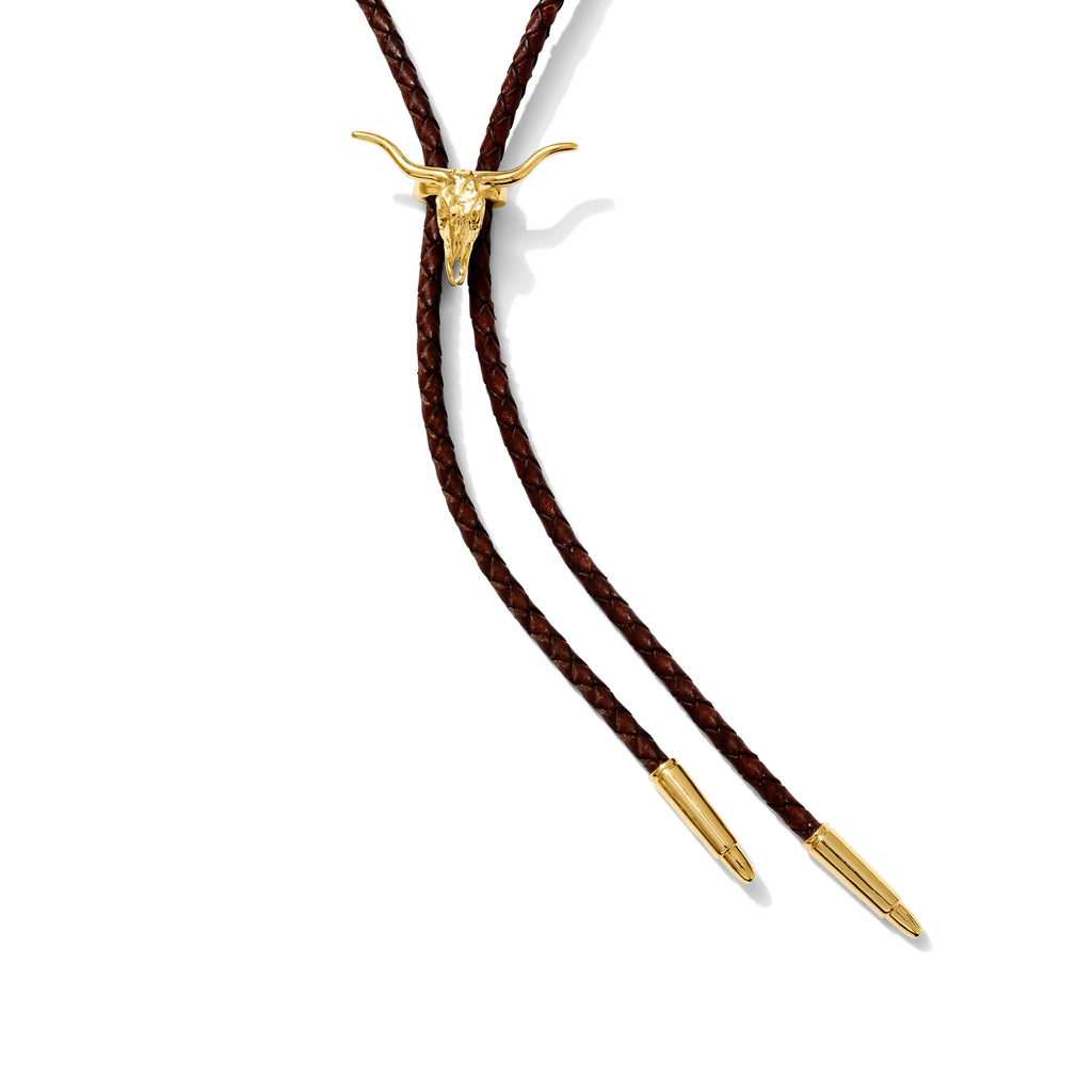 Longhorn Bolo Tie (Brown)