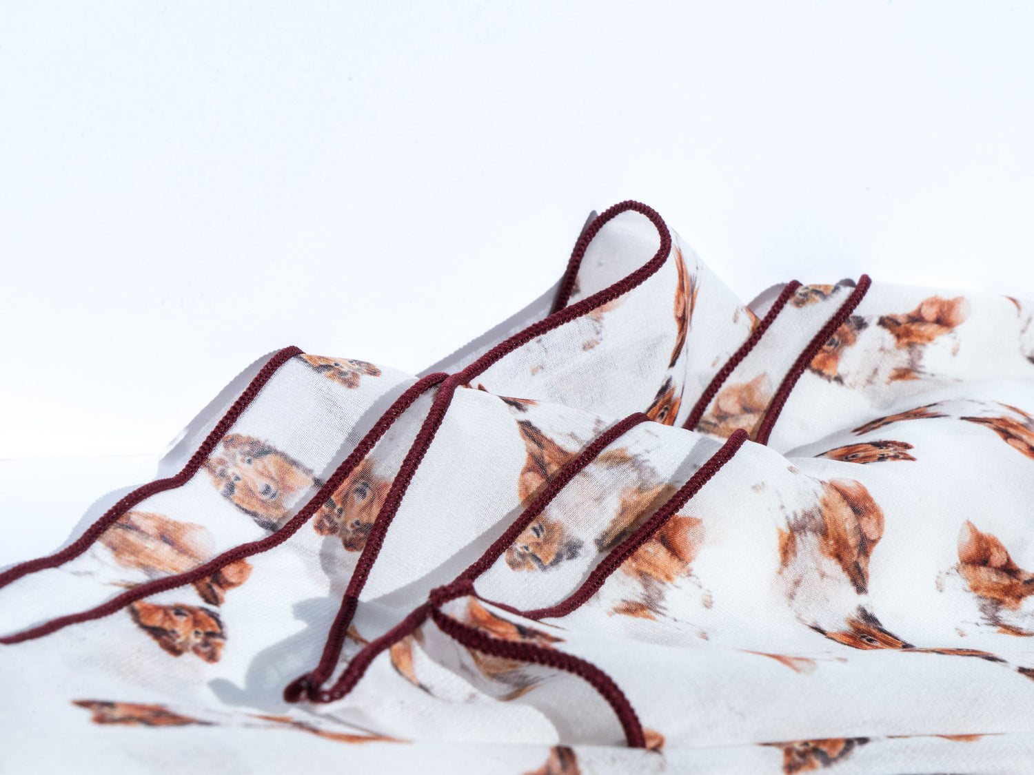 Collie Chiffon Scarf | 20" Square Scarf