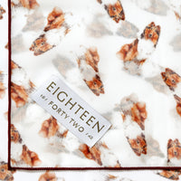 Texas A&M Collie motif chiffon scarf square pattern detail