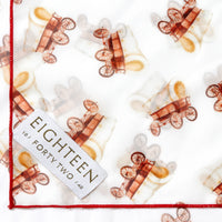 Western wagon pattern chiffon scarf detail square print