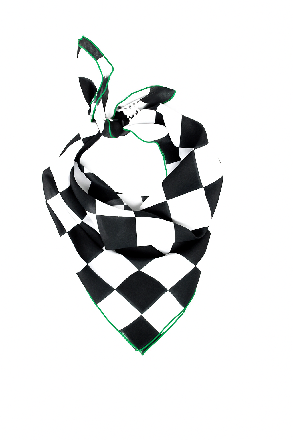 Black & White Checkered Racing Scarf