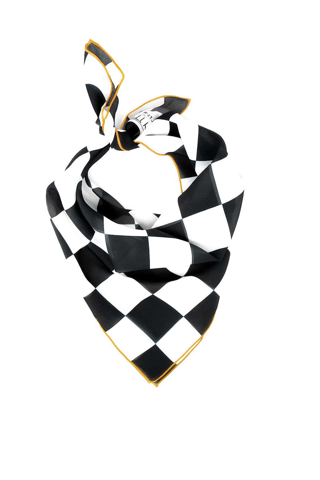 Black & White Checkered Racing Scarf