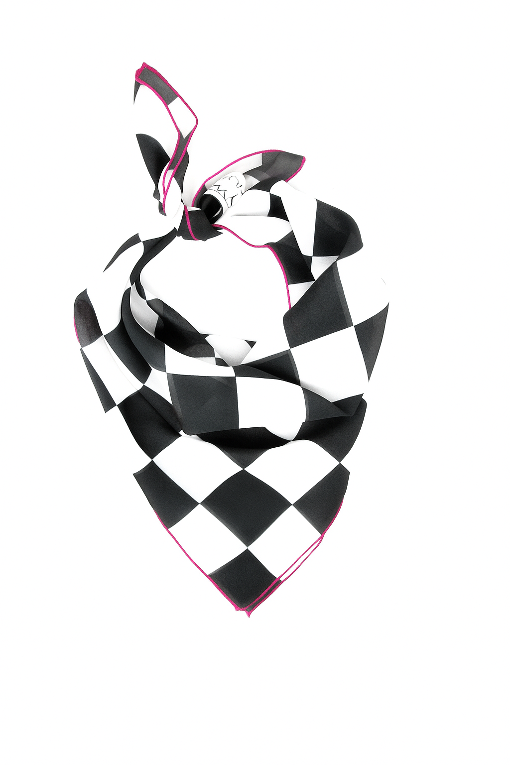 Black & White Checkered Racing Scarf