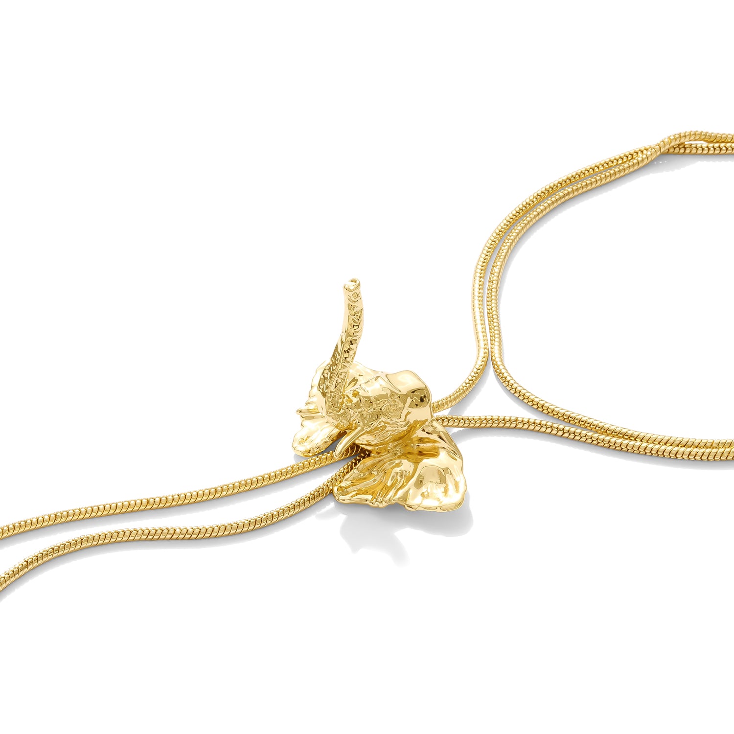 Elephant Bolo Tie Necklace | 14k Gold Plated Southern Elephant Necklace