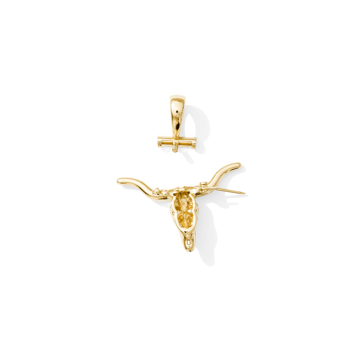 Longhorn Convertible Necklace, Brooch & Hat Pin | Gold