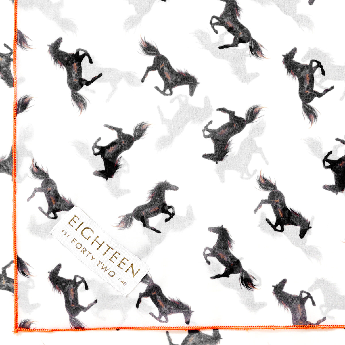 Black Horse Chiffon Scarf | 20" Square Scarf