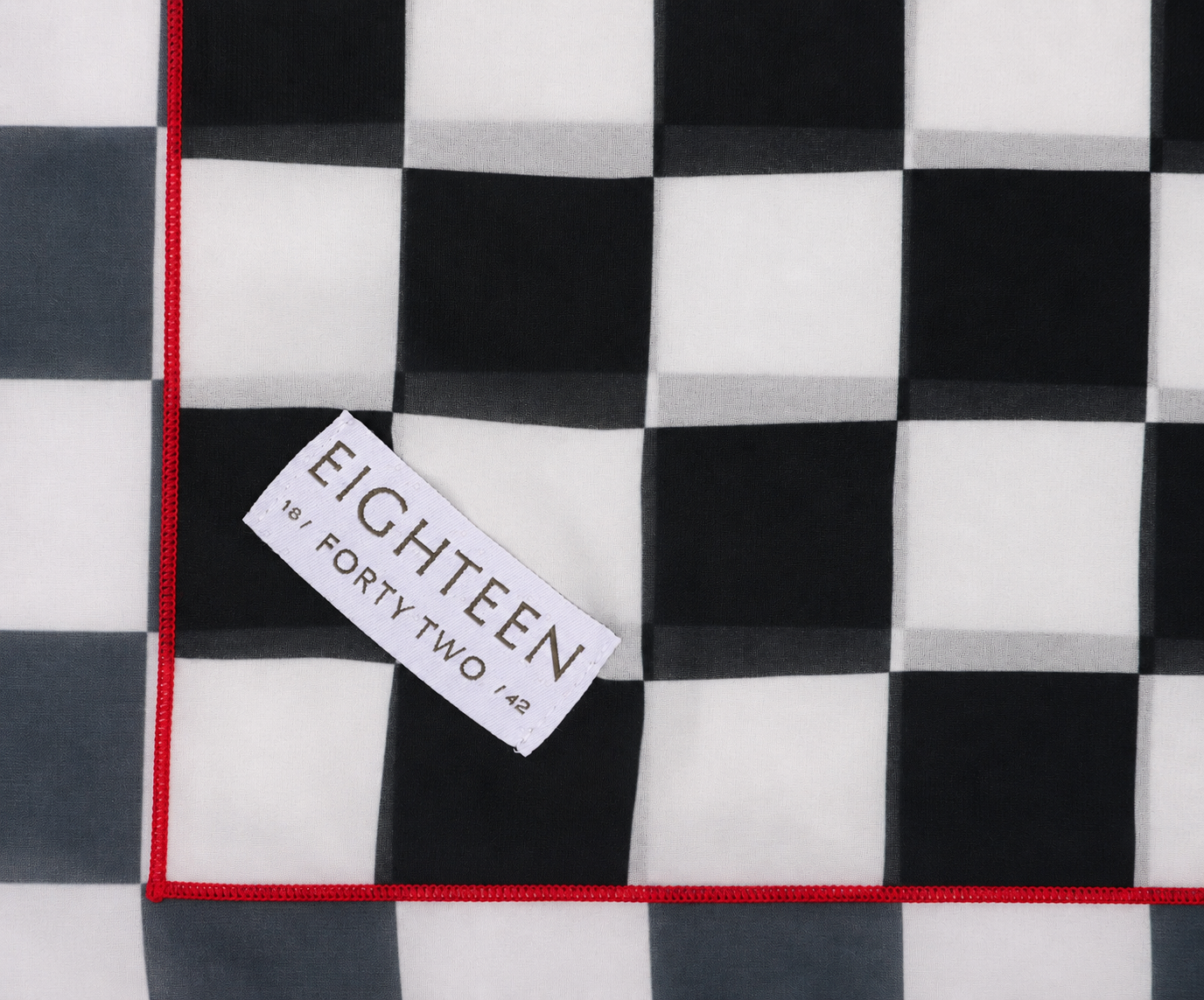 Black & White Checkered Chiffon Scarf | 20" Square Scarf