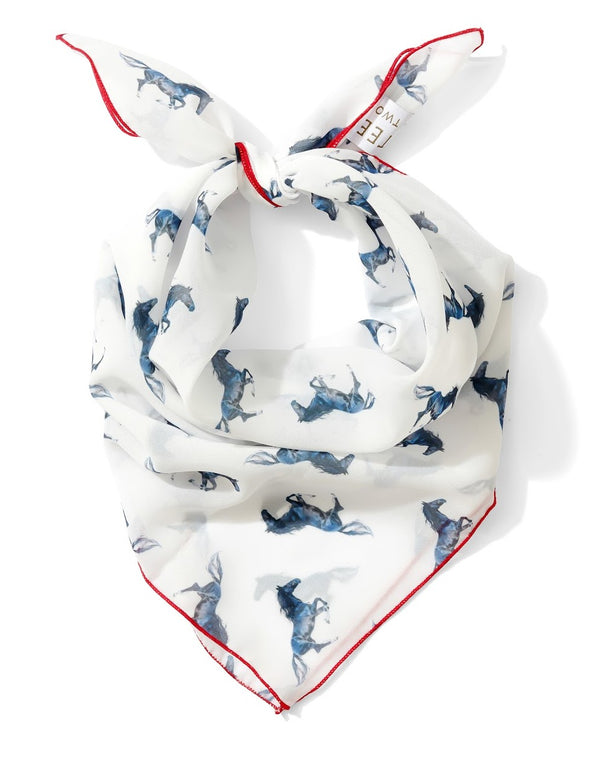 smu mustangs chiffon scarf 20 inch square