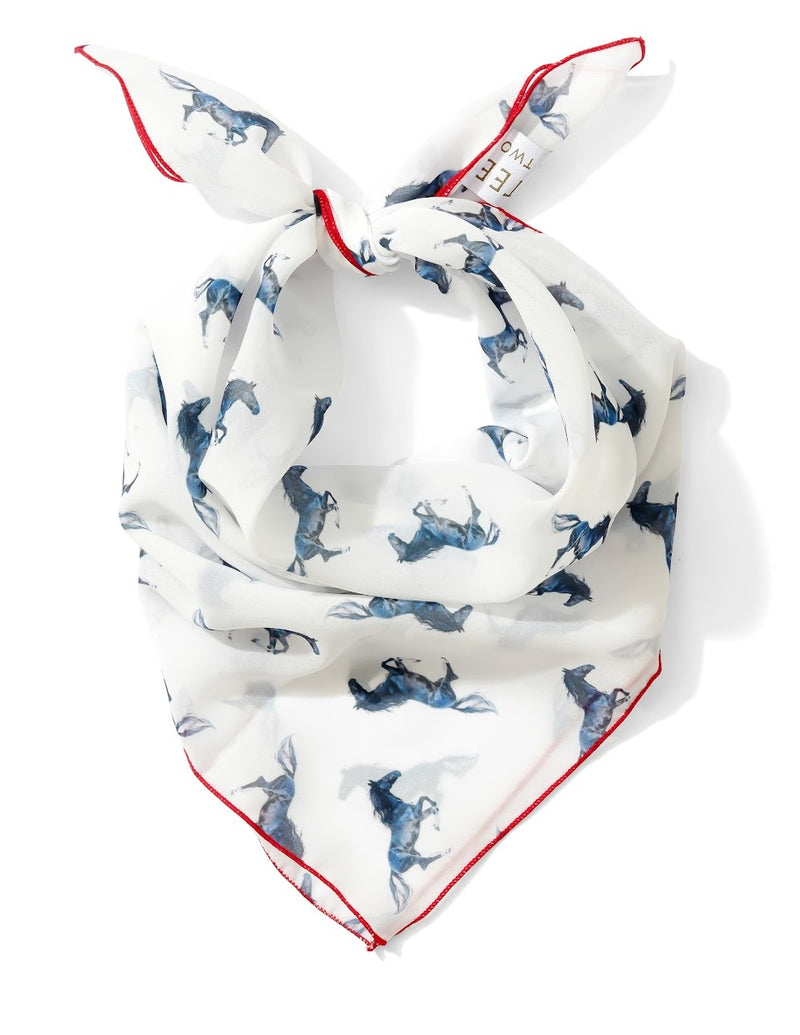 smu mustangs chiffon scarf 20 inch square