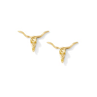 texas longhorn gold cufflinks close up