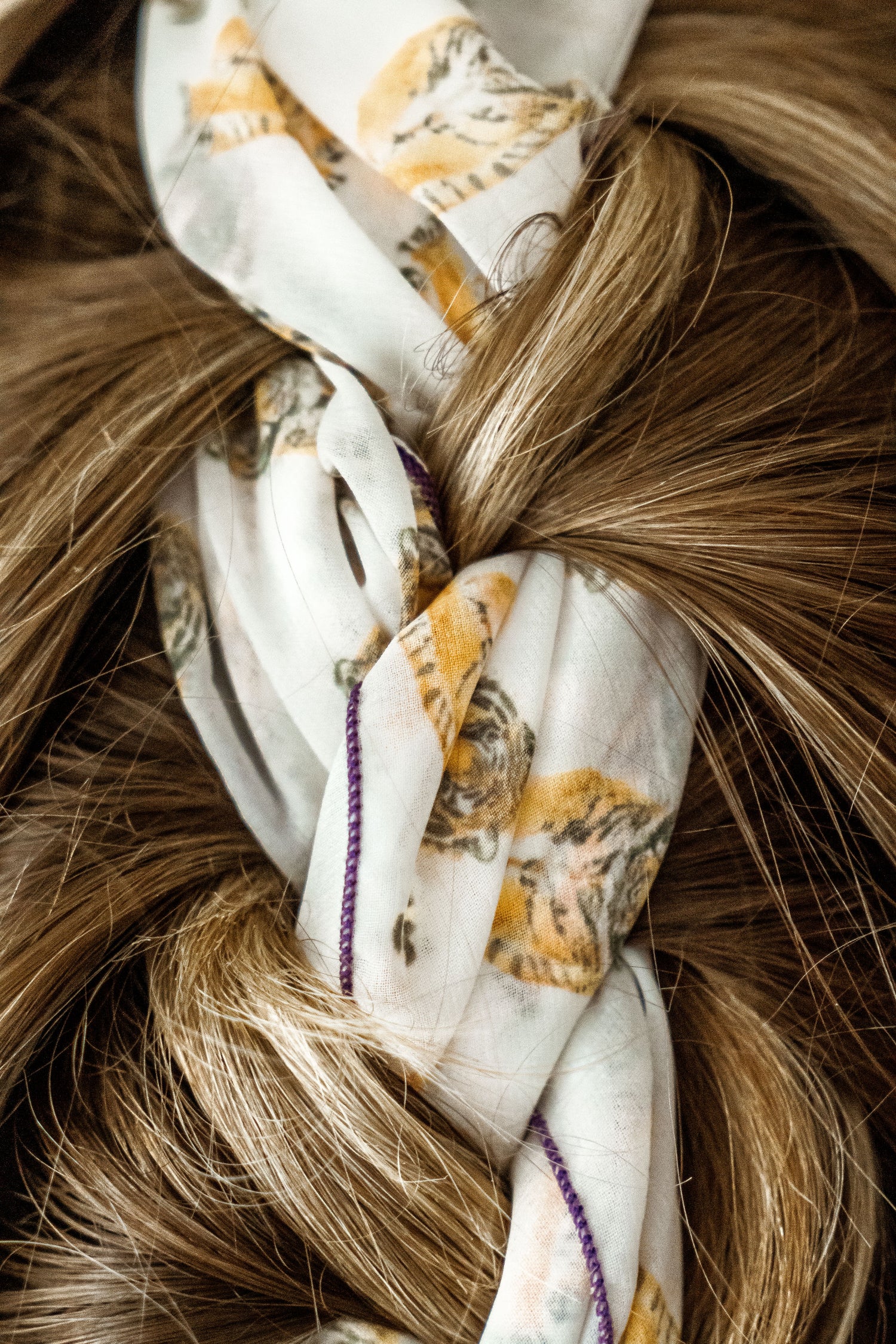 tiger print chiffon hair scarf 20 inch square