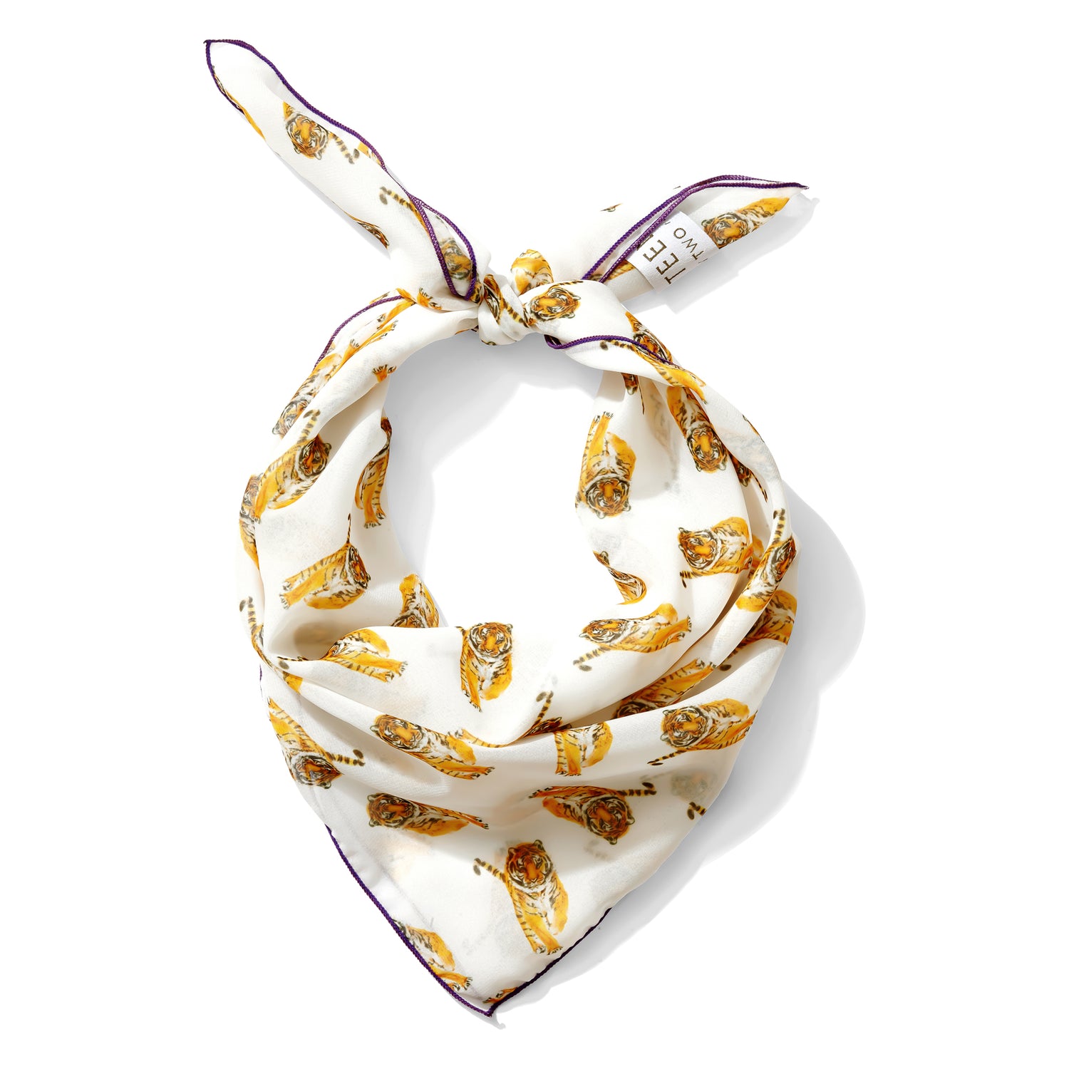 tiger print chiffon scarf 20 inch square