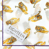 tiger print chiffon scarf detail lightweight fabric
