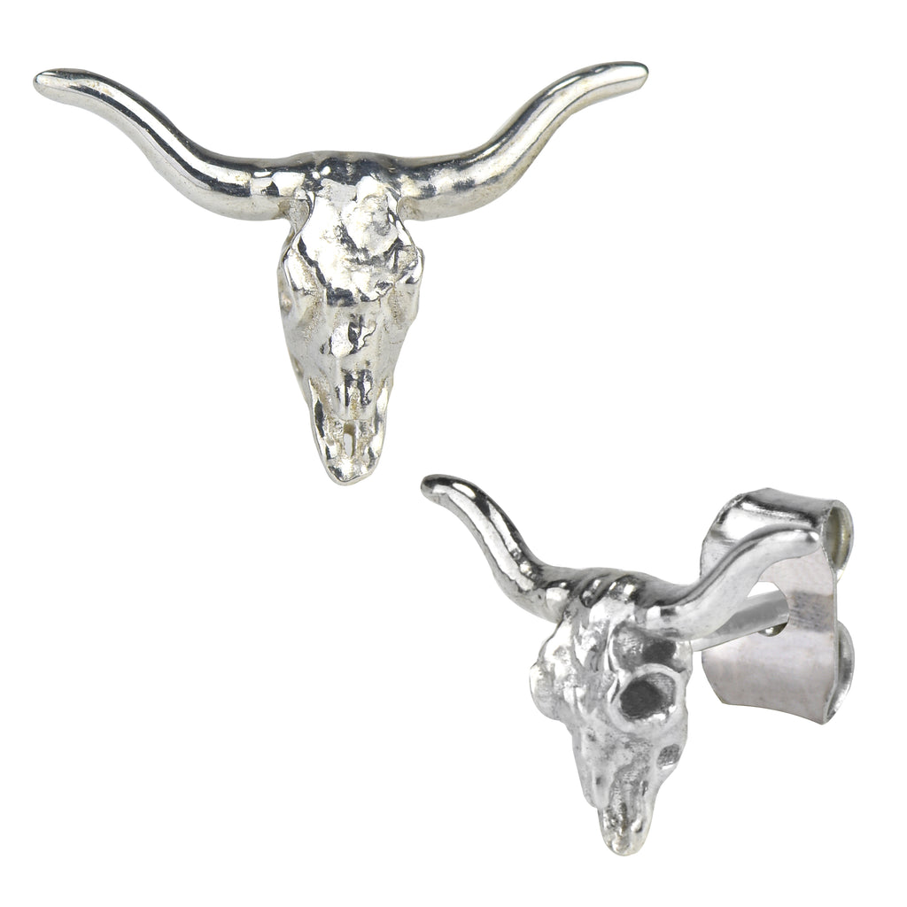 Longhorn Skull Earrings